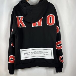 Backwoods Black Urban Mens Hoodie Cigar Badge Edition Hip Hop Rap Size Medium